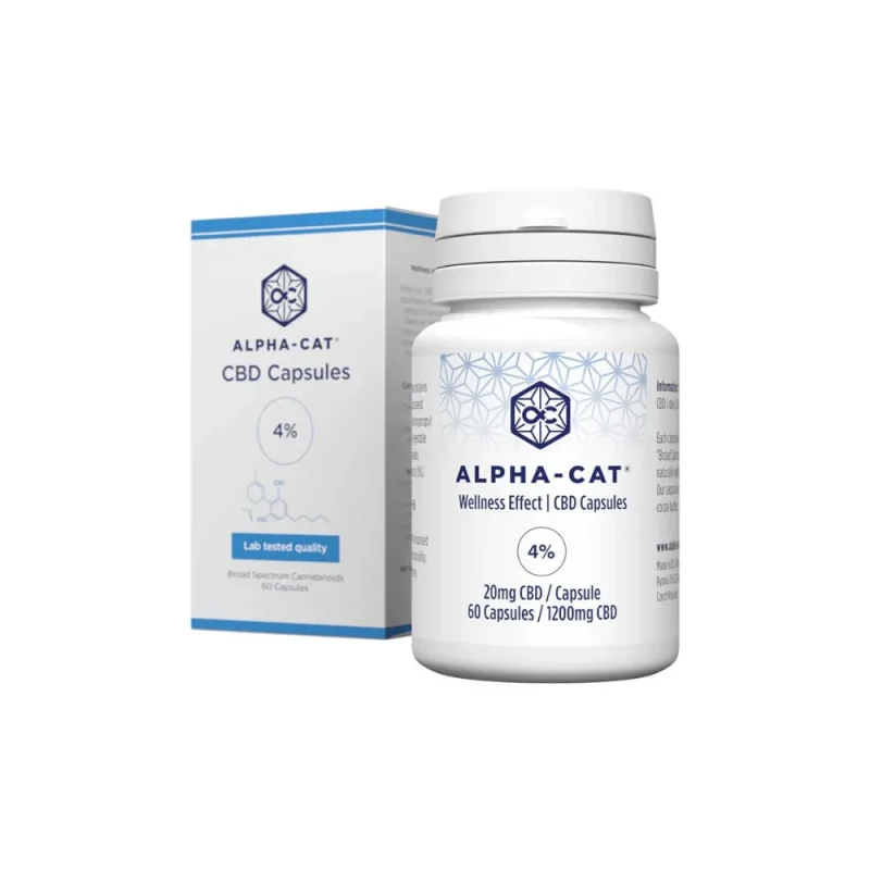 CBD капсули масло от канабис - 1200 mg - Alpha CAT