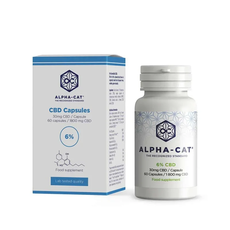 CBD капсули масло от канабис - 1800 mg - Alpha CAT