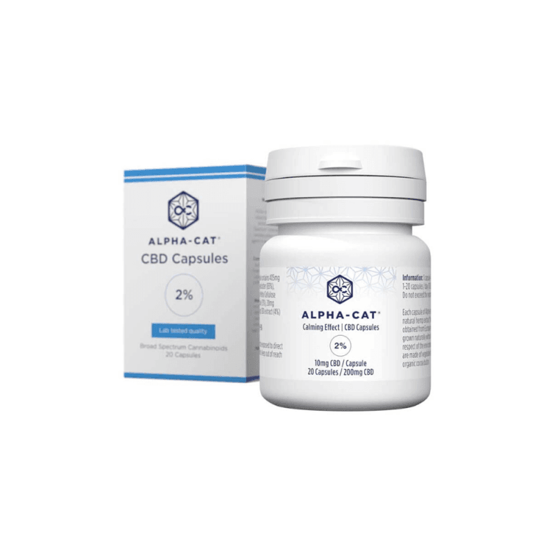 CBD капсули масло от канабис - 200 mg - Alpha CAT