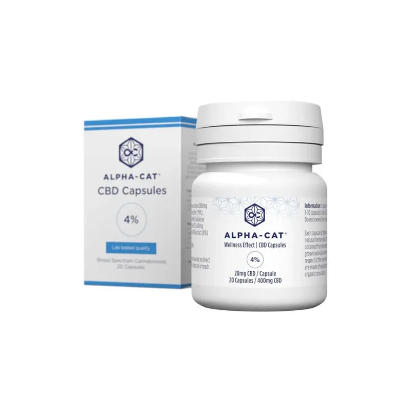 CBD капсули масло от канабис - 400 mg - Alpha CAT